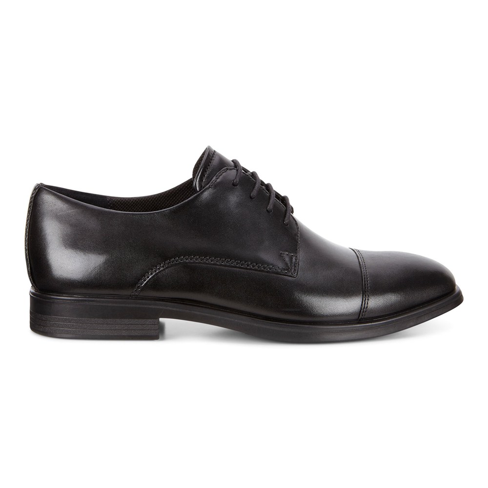 ECCO Mens Dress Shoes Black - Melbourne Cap Toe Tie - PSC-147892